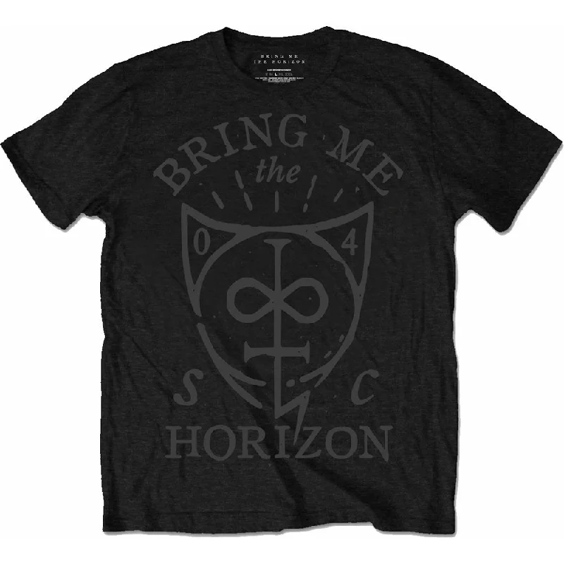 BRING ME THE HORIZON Attractive T-Shirt, Hand Drawn Shield Cotton Fabric Linen Fabric Terry Fabric