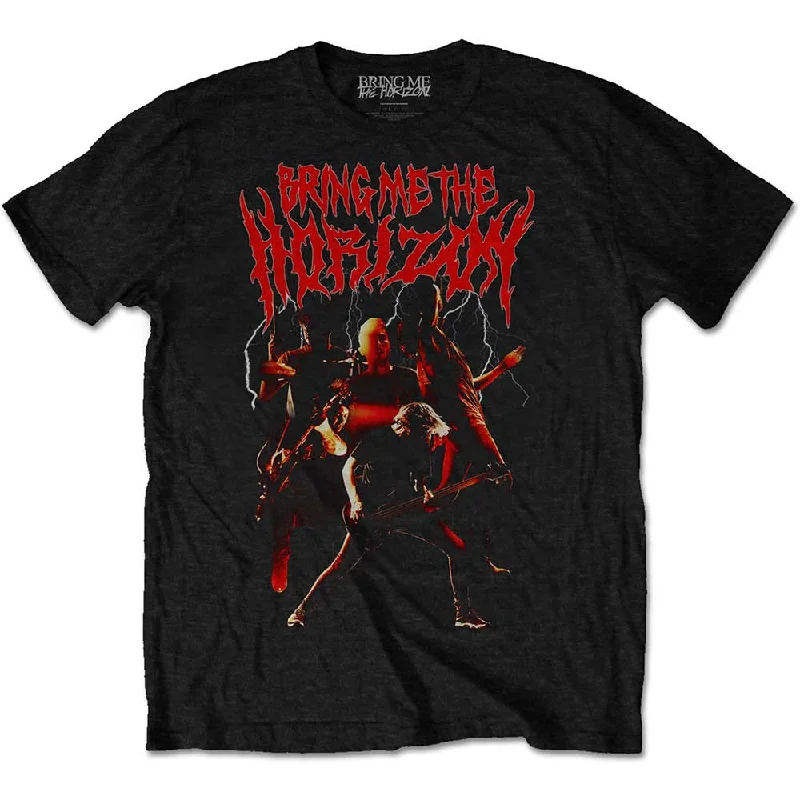 BRING ME THE HORIZON Attractive T-Shirt, Lightning Polka Dot Checkered Tartan