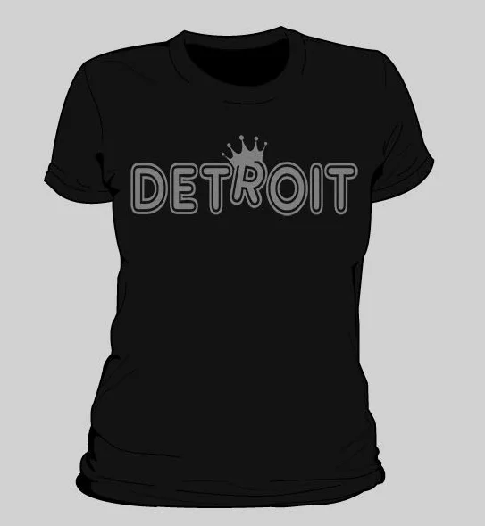 Detroit Crown Women's T-Shirt Wool Fabric Cashmere Fabric Tweed Fabric