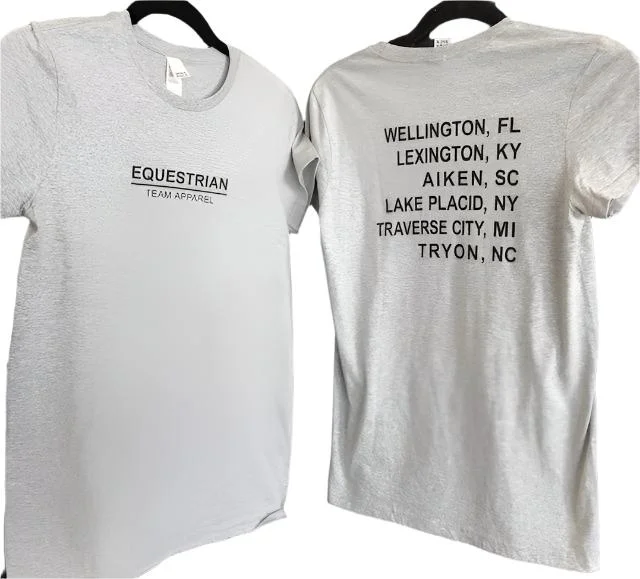 Equestrian Team Apparel- Location Graphic Tee Satin Blend Silk Blend Wool Blend