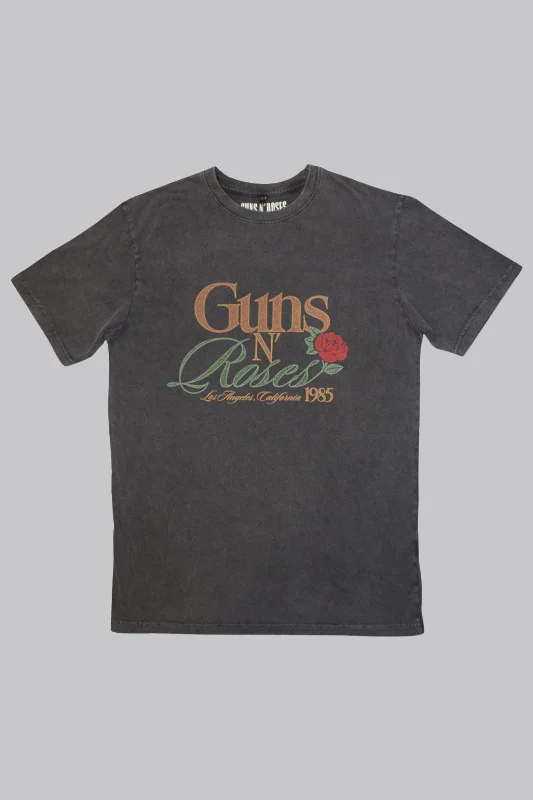 Guns 'n' Roses Stone Wash California 1985 Shirt Fashionable Trendy Casual