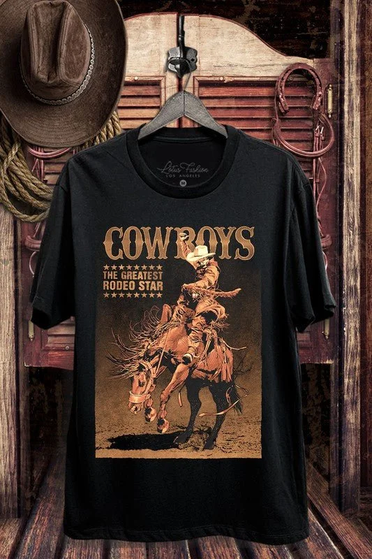 Rodeo Star Jersey Tee Solid Color Striped Floral