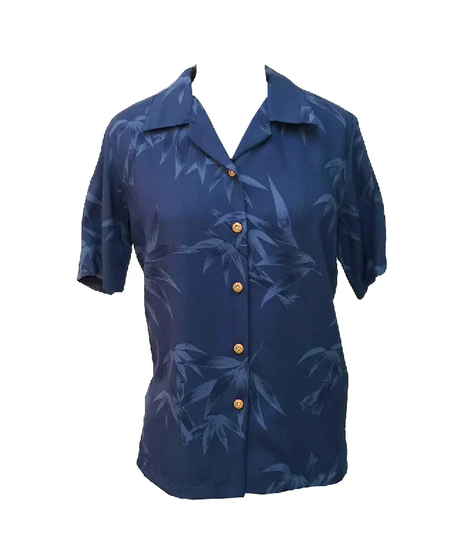 Simple Bamboo Women's Hawaiian Camp Shirt Elasticated Padded Insulated