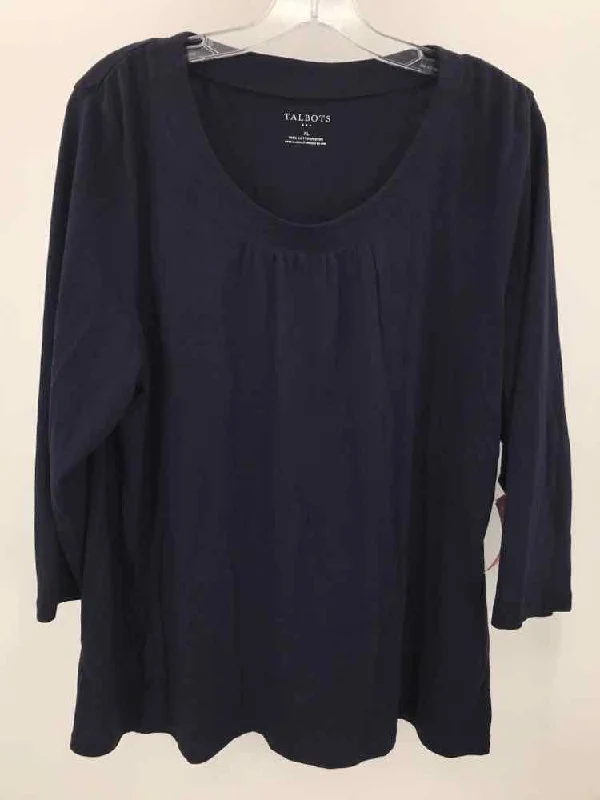 Pre-Owned Talbots Navy Size XL T-shirt Elegant Classic Vintage