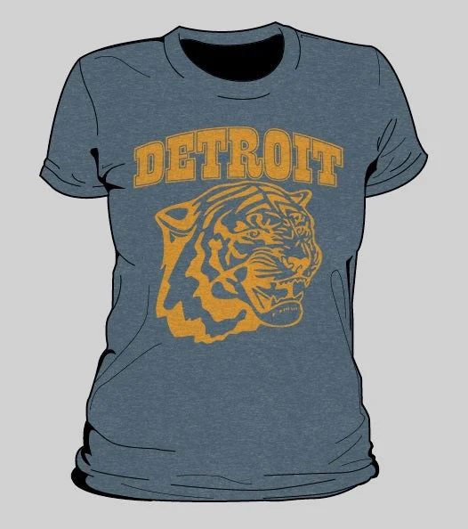 Tiger Detroit Women's T-Shirt Layered Multi-layer Single Layer