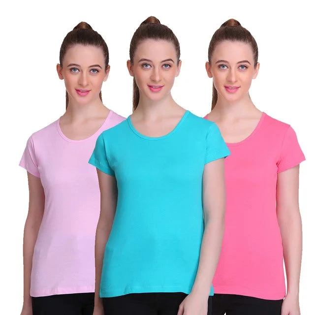 T.T. Womens T Shirt - Pack Of 3 Front Pockets Side Pockets Patch Pockets