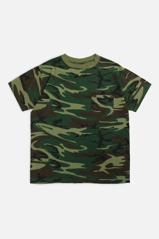 Vintage Camo Tee - M Satin Blend Silk Blend Wool Blend