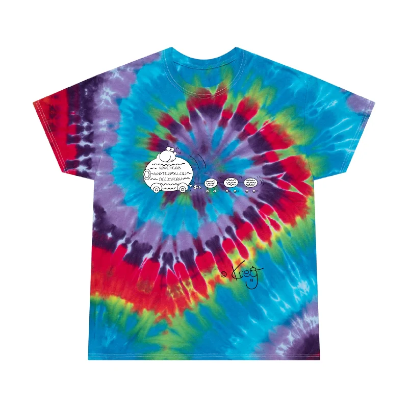 Walters Watermelon Delivery,Tie-Dye Tee, Spiral Iron Safe Non-Iron Wrinkle Free