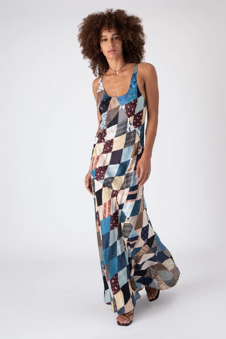 Calder Bias Maxi Dress - Multi Comfortable Ruffle Hem Maxi Dress