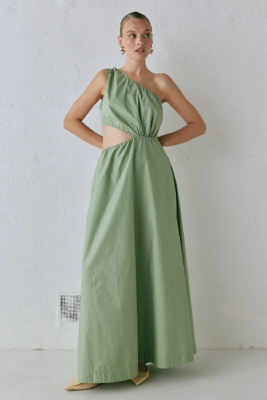 Daisy Maxi Dress Sage Trendy Button Front Maxi Dress