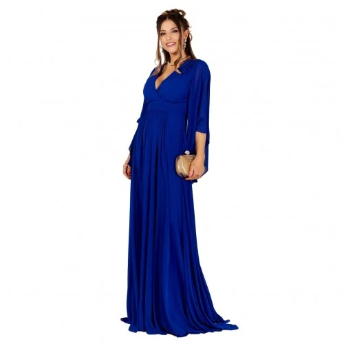 Krisp Womens/Ladies Chiffon Wrap Angel Sleeve Maxi Dress Stylish Boho Maxi Dress