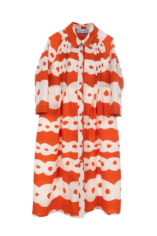 MMS Muted Orange Printed Maxi Dress Elegant Boho Maxi Dress