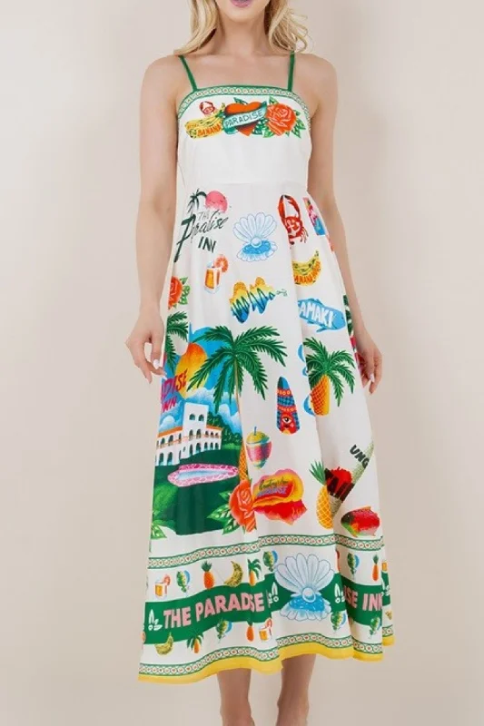 Ibiza Sunrise Maxi Dress Stylish One-Shoulder Maxi Dress