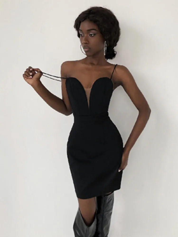 Strap Sleeveless Sexy Bodycon Mini Dress Cozy Ruched Mini Dress