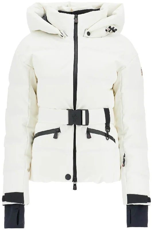 Tolima Ski Down Jacket With Belt  - White Welt Pockets Slit Pockets Flap Pockets