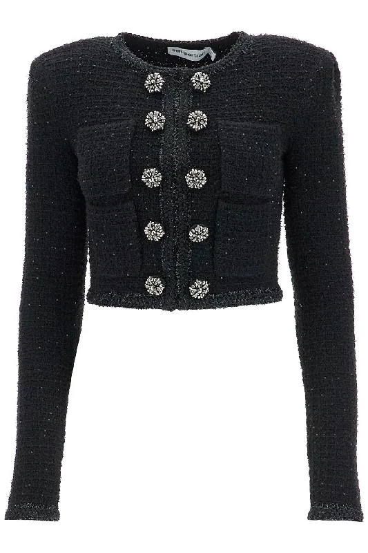 Short Jacket With Sequins  - Black Faux Fur Jacket Real Fur Jacket Shearling Jacket