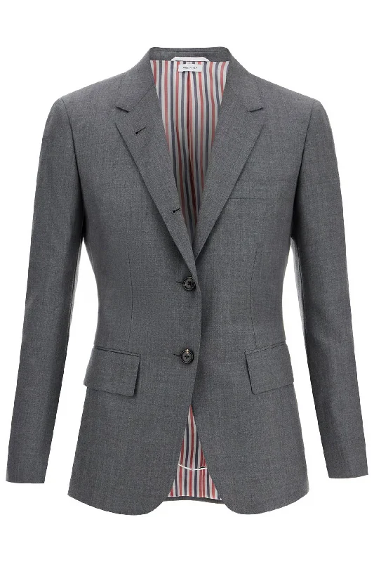 Wool Twill Jacket In Slim Fit Style  - Grey Chenille Fabric Brocade Fabric Lace Fabric