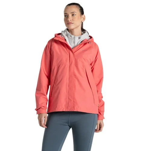 Craghoppers Womens/Ladies Ossus Waterproof Jacket Tiered Jacket Buttoned Jacket Zippered Jacket