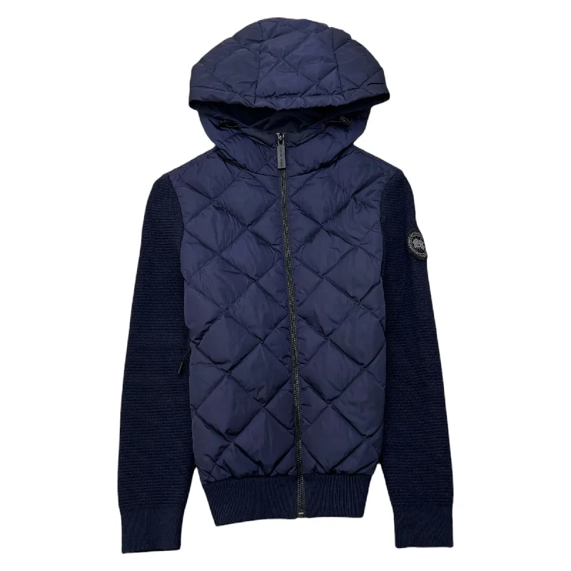 Women's Hybridge Quilted Jacket Navy Size XS Stand-Up Collar Roll-Neck Collar Turtle Neck