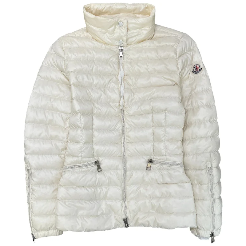 Women's Safre Down Jacket White Size 1 / UK 10 Tailored Jacket Straight Jacket A-Line Jacket