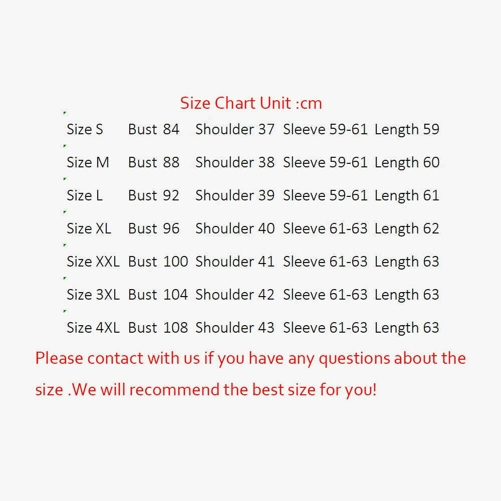 Jacket Size Chart