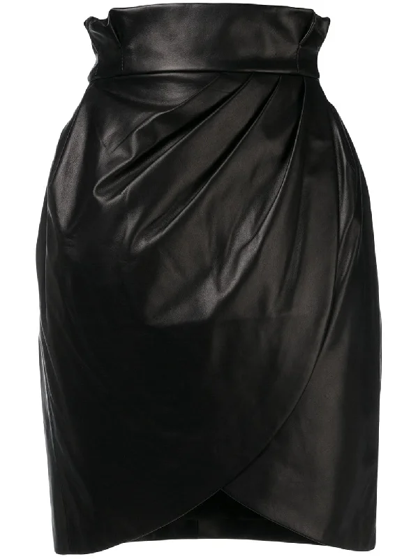 high-waist wrap skirt casual skirt length