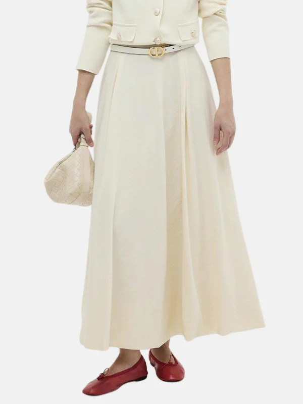 Balloon Skirt Stone chiffon skirt airy