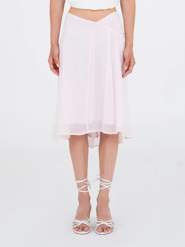 Burst skirt linen skirt airy