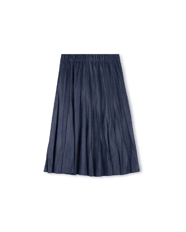 Fillmore Leather Suede Pleat Skirt wrap skirt elegant