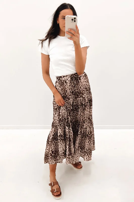 Goldie Maxi Skirt Print cashmere skirt rich