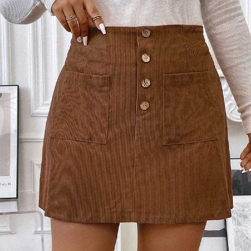 PLUS SIZE Kamryn Corduroy Mini Skirt pencil skirt chic