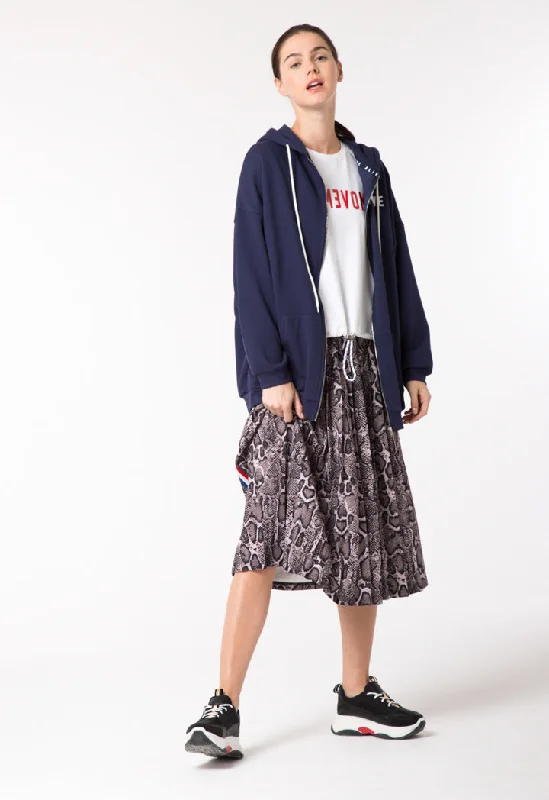 Printed Skirt With Side Tape tiered skirt playful