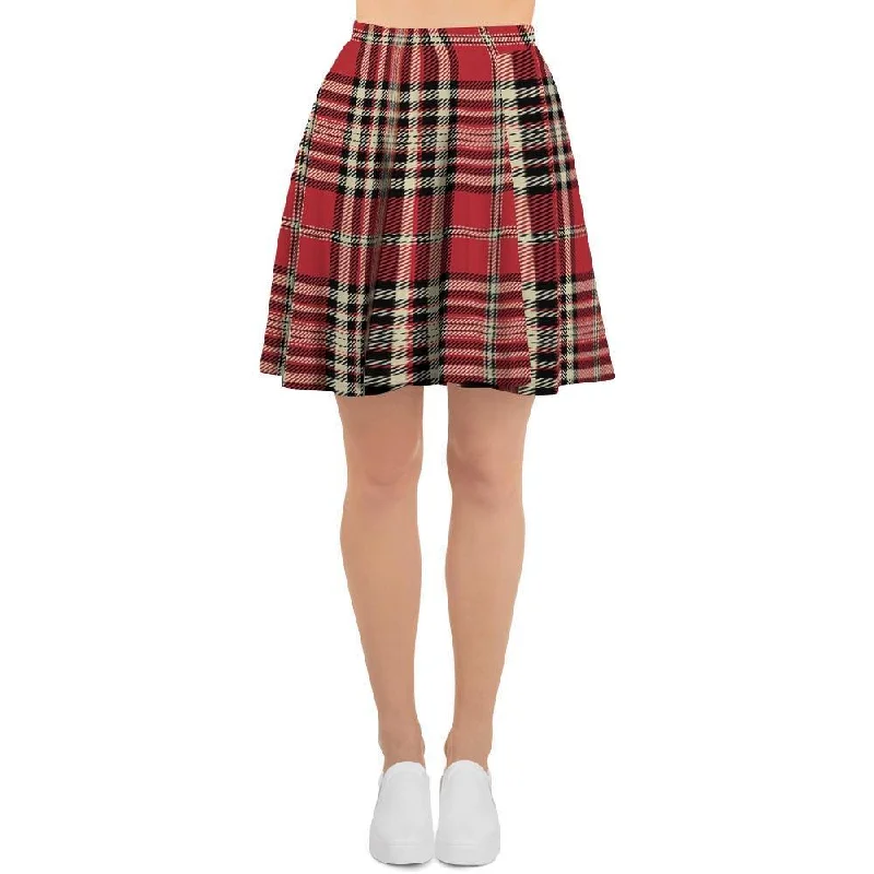 Red Plaid Tartan Scottish Women's Skirt tulle skirt dreamy