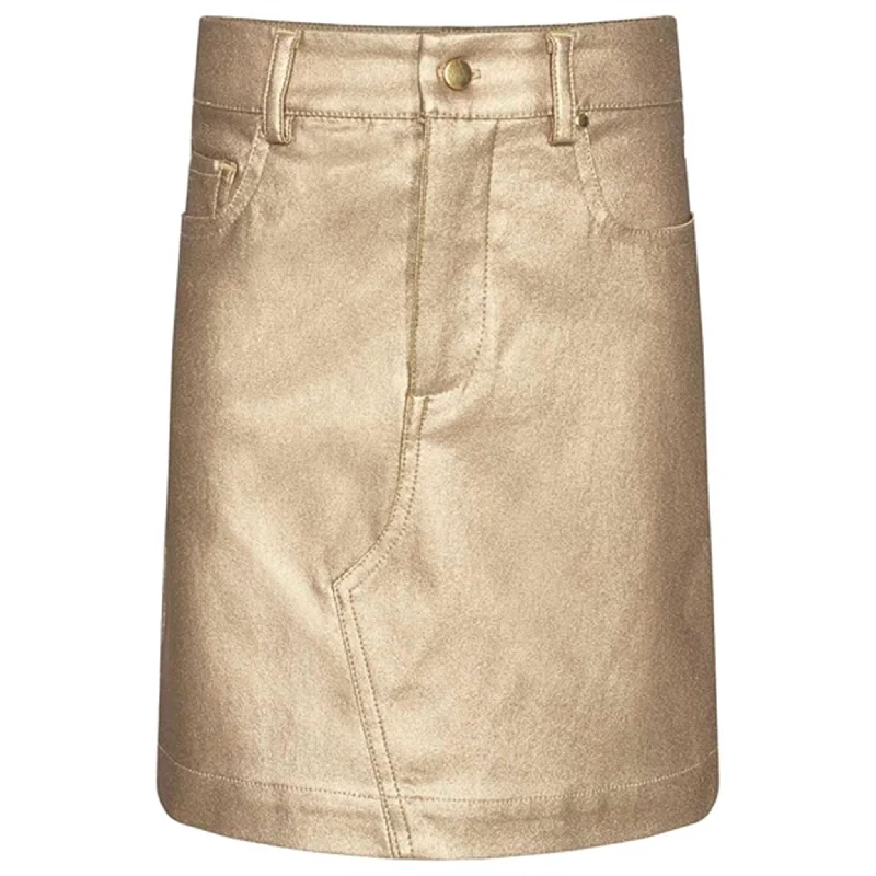 Sofie Schnoor Gold Ulrikke Skirt leather skirt durable