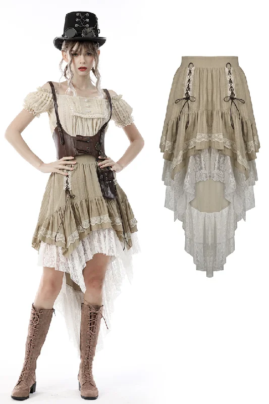 Steampunk dove tail skirt KW217 corduroy skirt cozy