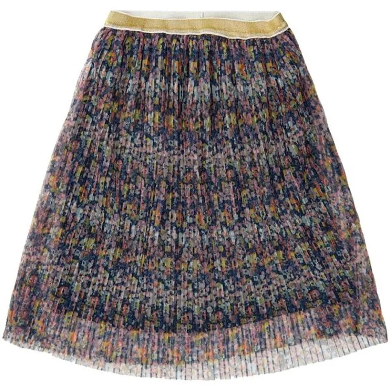 The New Taya Mesh Skirt Floral linen skirt light