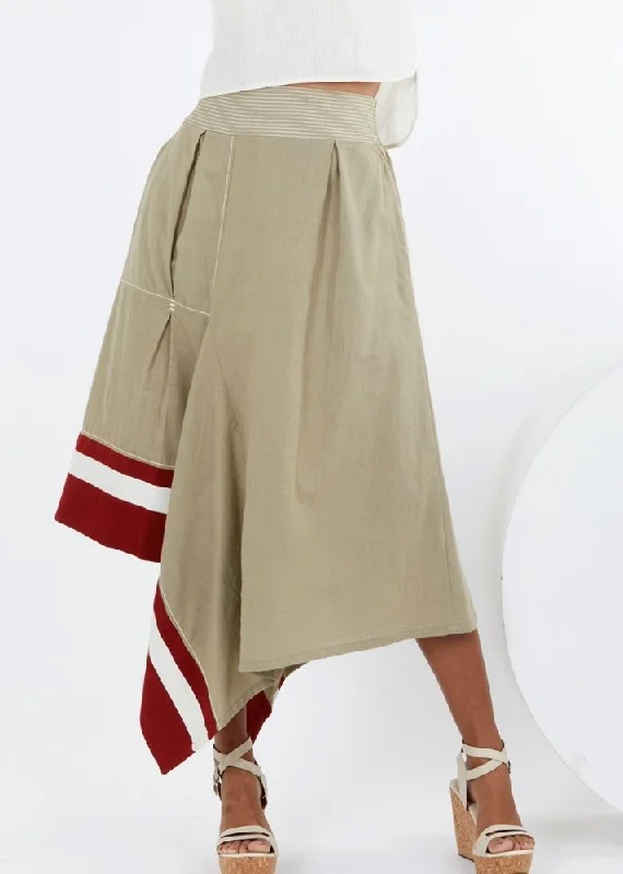 Toasted Terraced Skirt Grey-Beige Skirt a-line skirt cut